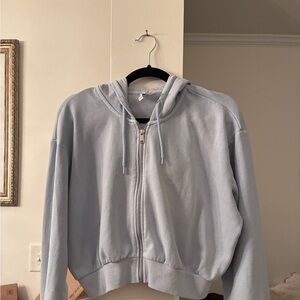 Divided H&M Cropped Powder Blue Hoodie So Soft!!!